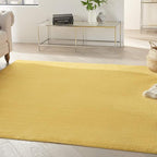 Nourison Home Nourison Essentials Yellow 7' x Square Area Rug - Easy Clean, Non Shedding, Bed Room, Living Room, Dining Room, Kitchen (7' x Square)
