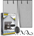 AUGO Garage Door Screen, 2 Car 8x7FT, Fiberglass mesh with Magnetic Closure, Heavy Duty Weighted Bottom, Easy Assembly & Pass, Hands Free Screen Door
