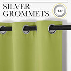 NICETOWN Fresh Green Blackout Curtains 78 inches Length for Living Room, 2 Panels, 55" Wide, Thermal Insulated Decoration Drapes for Bedroom Window