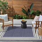 Nourison Home Horizon Indoor/Outdoor Navy 10' x 14' Area Rug - Easy Clean, Non Shedding, Bed Room, Living Room, Dining Room, Kitchen (10' x 14')
