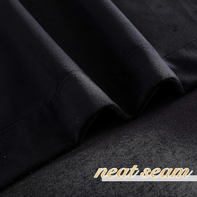NICETOWN Insulated Black Out Velvet Curtains for Patio, Solid Heavy-Duty Large Window Treatments Drapes for Sliding Glass Door (2 Panels, 90 inches Long)