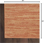 Nourison Home Nourison Essentials Rust 7' x Square Area Rug - Easy Clean, Non Shedding, Bed Room, Living Room, Dining Room, Kitchen (7' x Square)