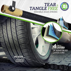 J&B XpandaHose 150ft Expandable Garden Hose – Ultra-Strong 3750D, 4-Layer Latex Core, Brass 3/4" Connectors, 10-Pattern Nozzle & Storage Bag – Lightweight, Kink-Reducing, Leak-Resistant