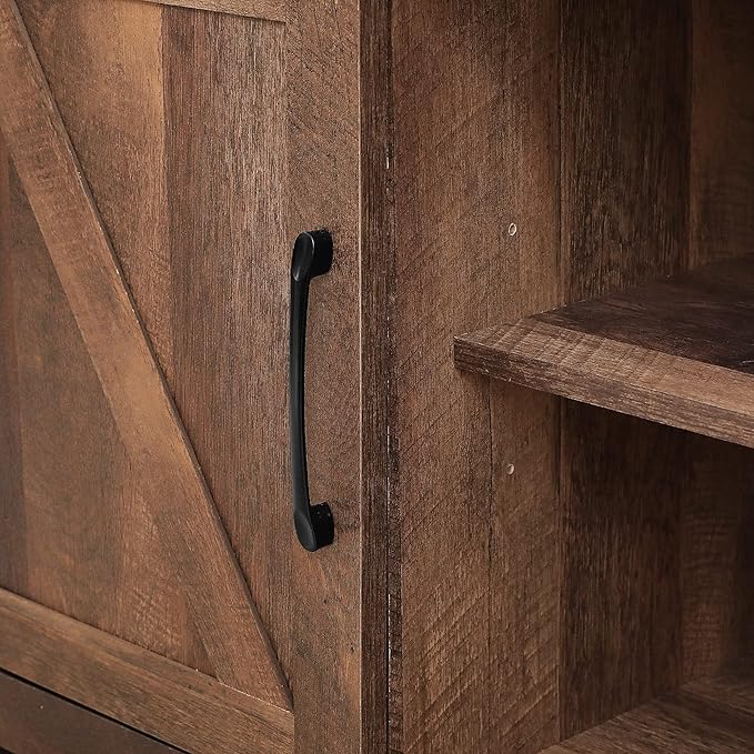 Furinno Cabinet Stand with Storage for TV up to 65 Inch, 70 Inch, Rustic Brown