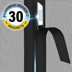 AUGO Garage Door Screen, 2 Car 16x7FT, Fiberglass mesh with Magnetic Closure, Heavy Duty Weighted Bottom, Easy Assembly & Pass, Hands Free Screen Door