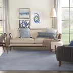 Nourison Home Nourison Essentials Blue Grey 7' x 10' Area Rug - Easy Clean, Non Shedding, Bed Room, Living Room, Dining Room, Kitchen (7' x 10')
