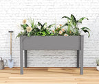 Raised Garden Bed with Legs (48x24x30''), Solid Wood Elevated Planter Box for Outdoor
