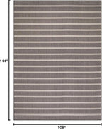 Nourison Home Positano Charcoal Ivory 9' x 12' Area Rug - Easy Clean, Non Shedding, Bed Room, Living Room, Dining Room, Kitchen (9' x 12')
