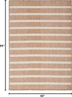 Nourison Home Positano Jute Ivory 5' x 7' Area Rug - Easy Clean, Non Shedding, Bed Room, Living Room, Dining Room, Kitchen (5' x 7')