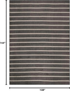Nourison Home Positano Black Ivory 9' x 12' Area Rug - Easy Clean, Non Shedding, Bed Room, Living Room, Dining Room, Kitchen (9' x 12')