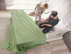 Utopia Bedding Sage Green 100% Cotton Waffle Blanket 300 GSM [Twin - 90x72 Inch] Soft Lightweight Breathable Bed Blanket for All Season