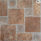 Nexus Self Adhesive 12-Inch Vinyl Floor Tiles, 20 Tiles - 12" x 12", Brick Pavers Pattern - Peel & Stick, DIY Flooring for Kitchen, Dining Room, Bedrooms & Bathrooms by Achim Home Decor