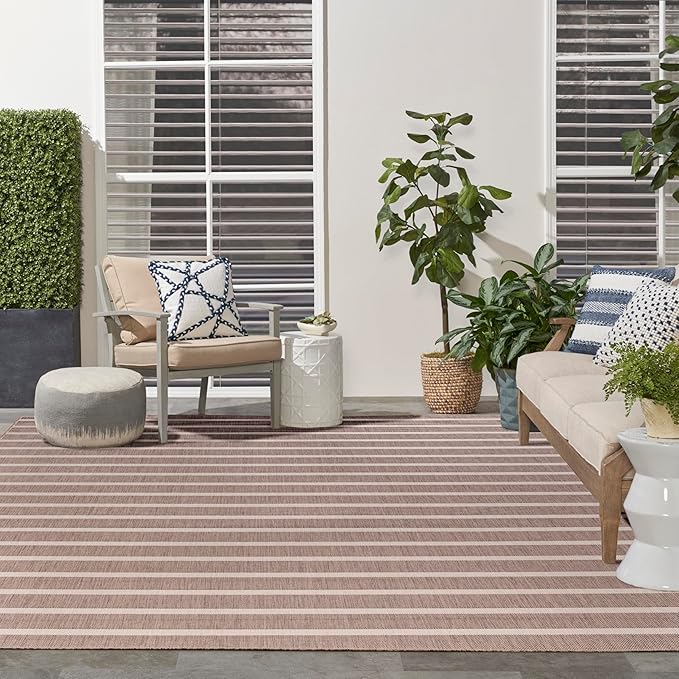 Nourison Home Positano Natural Ivory 9' x 12' Area Rug - Easy Clean, Non Shedding, Bed Room, Living Room, Dining Room, Kitchen (9' x 12')
