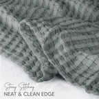Utopia Bedding Cool Grey 100% Cotton Waffle Blanket 300 GSM [King - 90x108 Inch] Soft Lightweight Breathable Bed Blanket for All Season