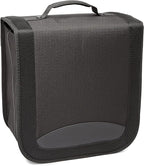 Amazon Basics Polyester CD/DVD Portable Storage Binder with Handle, 400-Capacity, Black
