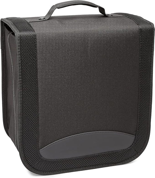 Amazon Basics Polyester CD/DVD Portable Storage Binder with Handle, 400-Capacity, Black
