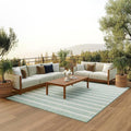 Nourison Home Positano Blue Green Ivory 9' x 12' Area Rug - Easy Clean, Non Shedding, Bed Room, Living Room, Dining Room, Kitchen (9' x 12')