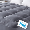 Ultra Soft Twin XL Size Mattress Topper - Viscose Made from Bamboo Pillow Top Mattress Pad for Back Pain Relief - Naturally Cooling for Hot Sleepers, Gray