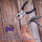 CARTMAN 39-Piece Home Tool Set Kit, Essential Household Hand Tools with Plastic Storage Case, Purple