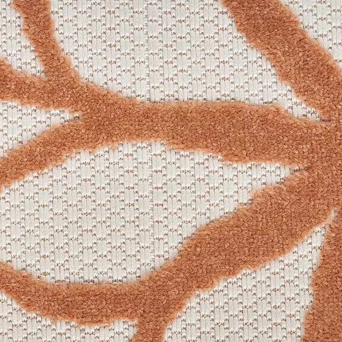 Nourison Home Washables 32x48 Outdoor Polypropylene Fabric Rug in Ivory/Multi-Color