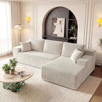 Cloud Sectional Boneless Couches for Living Room, Modular L Shaped Couch with Deep Seat Oversized Right Facing Chaise, Memory Foam Compressed Spineless 3 Seater Sofa for Apartment, Taupe | No Assembly Required, Deep Seat, Cat-Claw Resistant, High-Resil...
