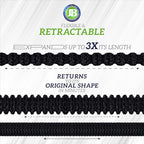 J&B XpandaHose 150ft Expandable Garden Hose – Ultra-Strong 3750D, 4-Layer Latex Core, Brass 3/4" Connectors, 10-Pattern Nozzle & Storage Bag – Lightweight, Kink-Reducing, Leak-Resistant