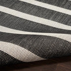 Nourison Home Positano Black Ivory 7' x 10' Area Rug - Easy Clean, Non Shedding, Bed Room, Living Room, Dining Room, Kitchen (7' x 10')