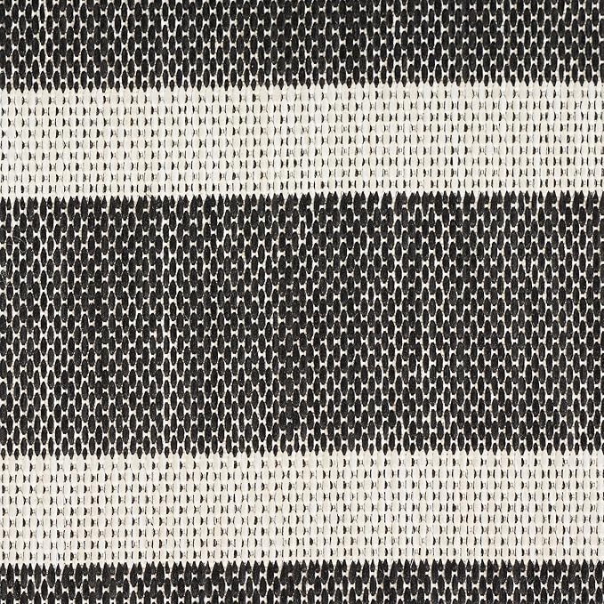 Nourison Home Positano Black Ivory 9' x 12' Area Rug - Easy Clean, Non Shedding, Bed Room, Living Room, Dining Room, Kitchen (9' x 12')