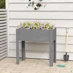 Raised Garden Bed with Legs (31x16x31''), Solid Wood Elevated Planter Box for Outdoor