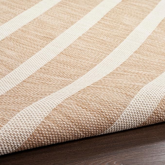 Nourison Home Positano Beige Ivory 8' x 10' Area Rug - Easy Clean, Non Shedding, Bed Room, Living Room, Dining Room, Kitchen (8' x 10')