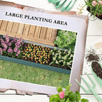 Outsunny 8 x 2 x 2ft Galvanized Raised Garden Bed Kit, Outdoor Metal Elevated Planter Box with Safety Edging, Large Raised Bed for Growing Flowers, Herbs and Vegetables, Green