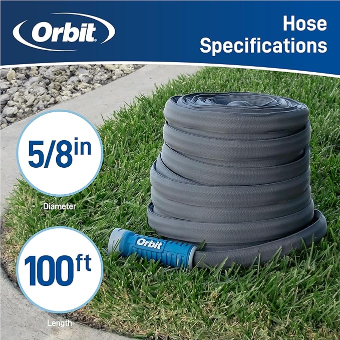 Orbit 33180 ExoJacket Fabric Garden Hose - Heavy-Duty Water Hose (100-Foot x 5/8-Inch) (Pack of 2)