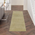 Nourison Home Nourison Essentials Green Gold 2'2" x 10' Area Rug - Easy Clean, Non Shedding, Bed Room, Living Room, Dining Room, Kitchen (10' Runner)