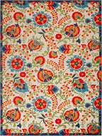 Nourison Home Aloha Multicolor 9' x 12' Area Rug - Easy Clean, Non Shedding, Bed Room, Living Room, Dining Room, Kitchen (9' x 12')