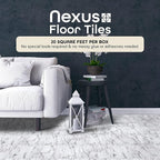 Nexus Self Adhesive 12-Inch Vinyl Floor Tiles, 20 Tiles - 12" x 12", Bianco Marble Pattern - Peel & Stick, DIY Flooring for Kitchen, Dining Room, Bedrooms & Bathrooms by Achim Home Decor