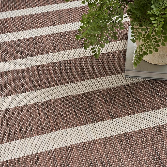 Nourison Home Positano Natural Ivory 9' x 12' Area Rug - Easy Clean, Non Shedding, Bed Room, Living Room, Dining Room, Kitchen (9' x 12')
