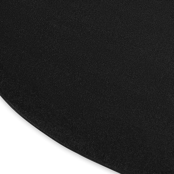 Nourison Home Nourison Essentials Black 8' x Round Area Rug - Easy Clean, Non Shedding, Bed Room, Living Room, Dining Room, Kitchen (8' x Round)