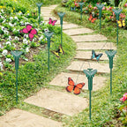 9 Pcs Solar Flying Moving Fluttering Waterproof Garden Stakes Decorations for Home Yard Pathway Garden Landscape Christmas Outdoor Indoor Centerpieces Gift Decorations (Butterfly)