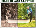 Plant & Plot Galvanized Raised Garden Beds Outdoor // 4×2×1 ft (2-Pack) Planter Raised Beds for Gardening, Vegetables, Flowers // Large Metal Garden Box (White) // Patented Tool-Free Design