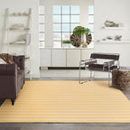 Nourison Home Positano Yellow Ivory 9' x 12' Area Rug - Easy Clean, Non Shedding, Bed Room, Living Room, Dining Room, Kitchen (9' x 12')