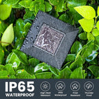 GIGALUMI Solar Lights for Outside,16 Pack Flickering Flame LED Solar Outdoor Lights, Waterproof Garden Light Maintain 10 Hours of Lighting for Christmas, Garden, Landscape, Path, Yard, Patio