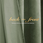 NICETOWN Sage Green Velvet Curtains 54 inches Long 2 Panels for Small Window, Elegant and Sleek Velvet Drapes for Cinema, Hall, Theatre (42-inch Wide)