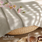 NICETOWN Cocoa Cream Linen Curtains for Living Room, Grommet Thick Flax Semi Sheer Window Treatments Privacy Assured with Light Filtering Drapes for Bedroom, W55 x L96, 2 Panels