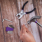 CARTMAN Home Tool Set Kit, Basic Household Hand Tools with Storage Case Purple