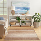 Nourison Home Positano Jute Ivory 5' x 7' Area Rug - Easy Clean, Non Shedding, Bed Room, Living Room, Dining Room, Kitchen (5' x 7')