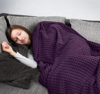 Utopia Bedding Plum 100% Cotton Waffle Blanket 300 GSM [King - 90x108 Inch] Soft Lightweight Breathable Bed Blanket for All Season