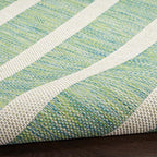Nourison Home Positano Indoor/Outdoor Blue Green Ivory 8' x 10' Area Rug, Easy Cleaning, Non Shedding, Bed Room, Living Room, Dining Room, Backyard, Deck, Patio (8x10)