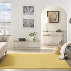 Nourison Home Nourison Essentials Yellow 5' x Square Area Rug - Easy Clean, Non Shedding, Bed Room, Living Room, Dining Room, Kitchen (5' x Square)