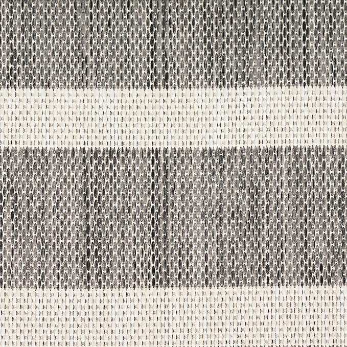 Nourison Home Positano Charcoal Ivory 8' x 10' Area Rug - Easy Clean, Non Shedding, Bed Room, Living Room, Dining Room, Kitchen (8' x 10')