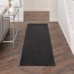 Nourison Home Nourison Essentials Black 2'2" x 10' Area Rug - Easy Clean, Non Shedding, Bed Room, Living Room, Dining Room, Kitchen (10' Runner)